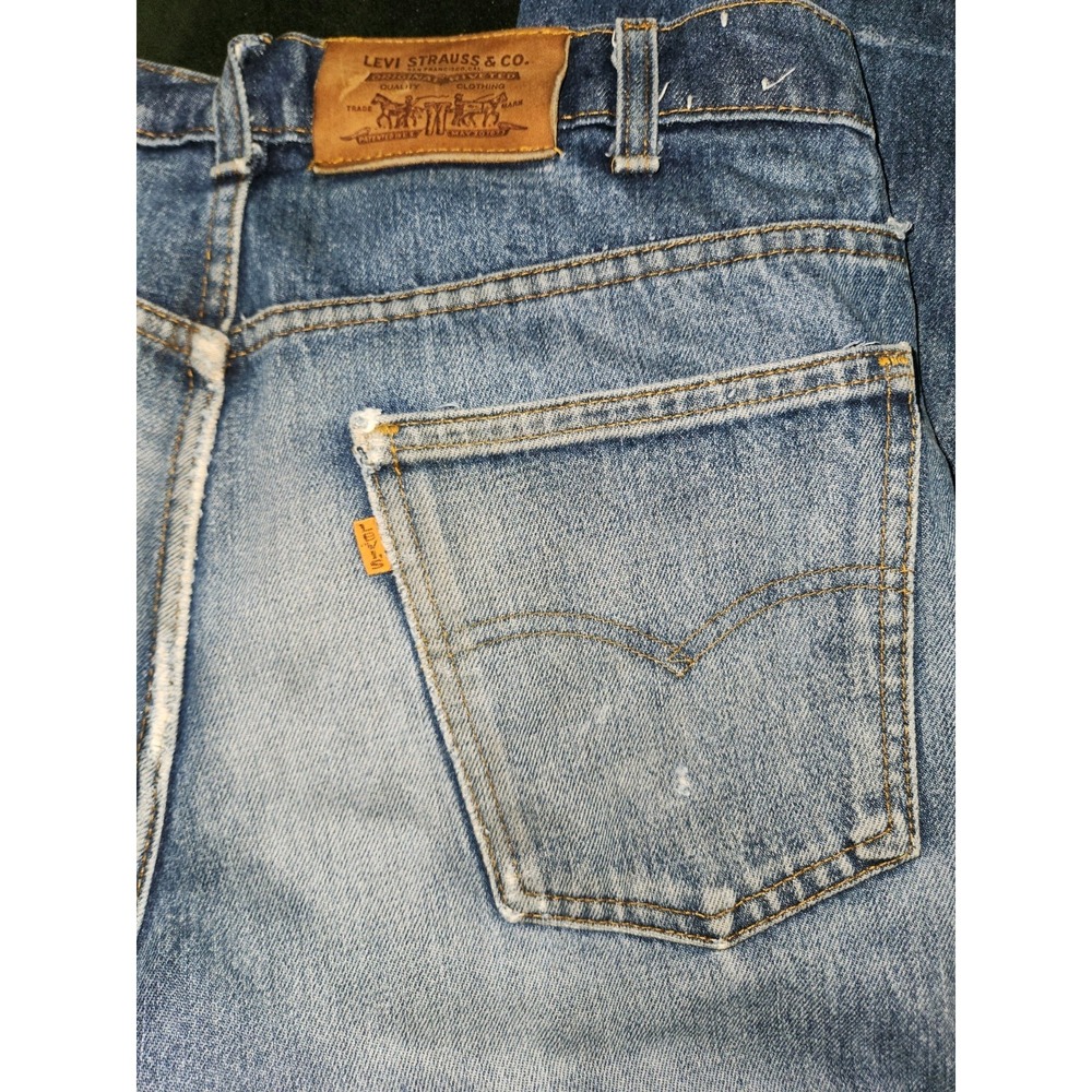 Vintage Levis 532 1984 Jeans Mens Flare 36X34 Orange Tab Blue Denim USA Made - Picture 16 of 16